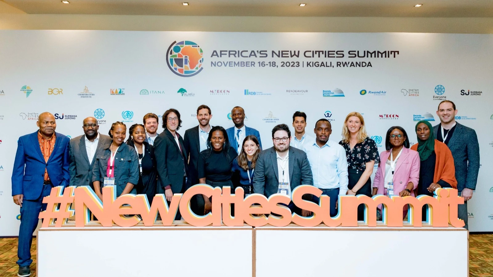 Participants of the 2023 Africa’s new cities summit held in Kigali as captured in a group photo.