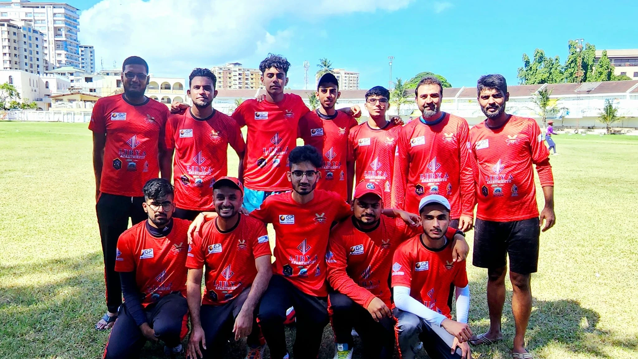 Cricketers making Lions B are pictured ahead of the team's participation in a past tournament in Dar es Salaam.