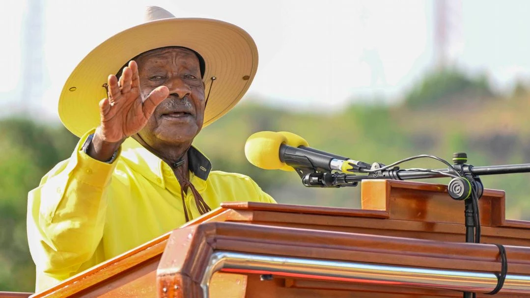 President Yoweri Museveni campaigning for the 2026 elections in November 2025

 