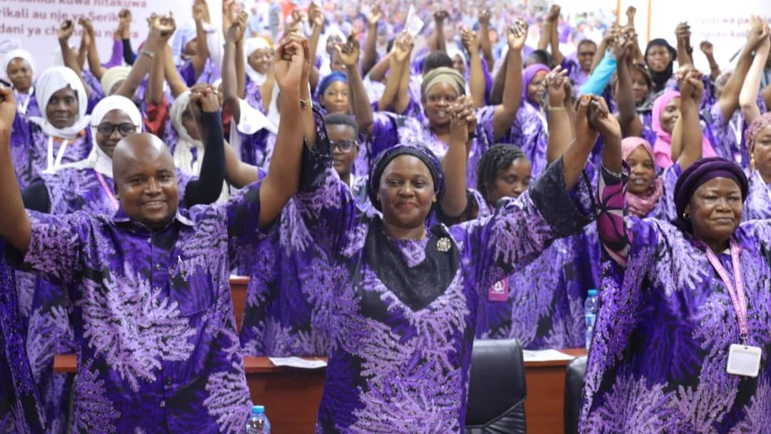 Leaders and members of the opposition— ACT Wazalendo during a recent meeting in Dar es Salaam. 