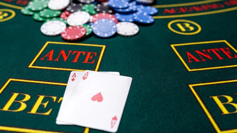 Poker cards and chips
