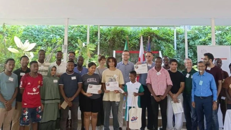 Participants pose in a group photo during the First Urafiki Gambit – Tanzania–Poland Friendship Chess Tournament which was held in Dar es Salaam on February 7-8, 2026.