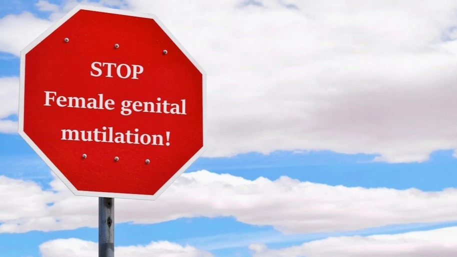 Illustration of campaign against Female Genital Mutilation (FGM)