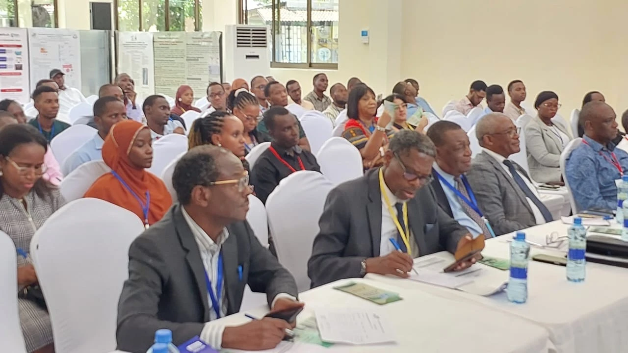 
Biotechnology experts, researchers and students from various universities listen to presentations during the biotechnology stakeholders’ engagement meeting and Annual General Assembly of the Biotechnology Society of Tanzania. 