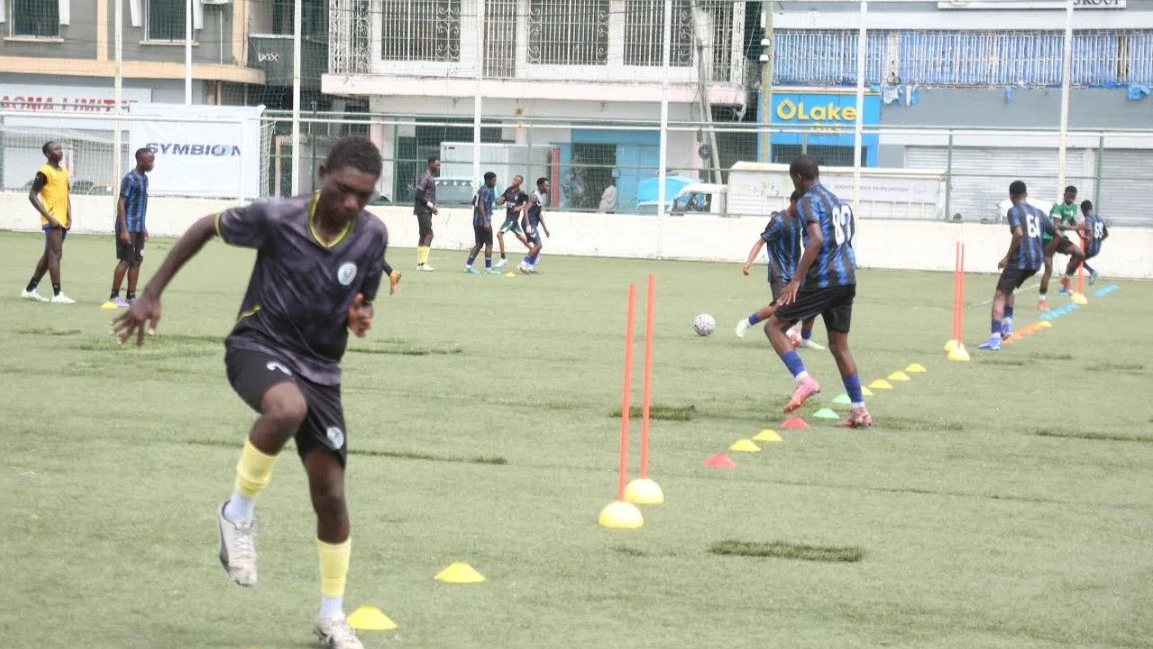 Youths take part in a training session at the Jakaya M. Kikwete Youth Park grounds yesterday. 